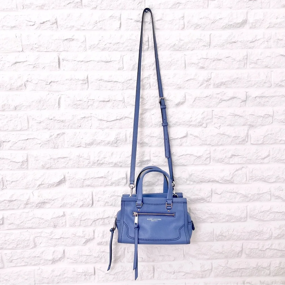Marc Jacobs Cornflower Blue Leather ‘Mini Cruiser’ Crossbody Satchel SAMPLE